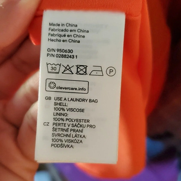 H&M Tangerine Orange Boho Shift Dress - Picture 6 of 7